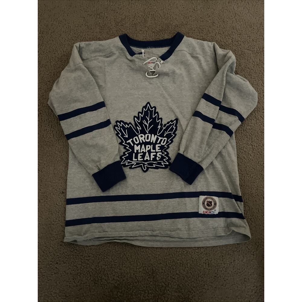 Toronto Maple Leafs NHL CCM Vintage Jersey Hockey Sweater Blue Grey M